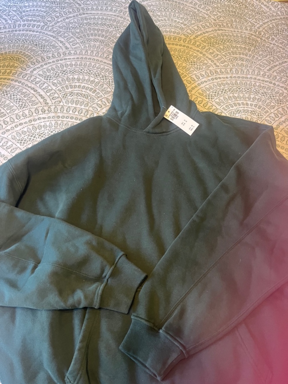 Abercrombie & Fitch Forest Green Hooded Sweatshirt